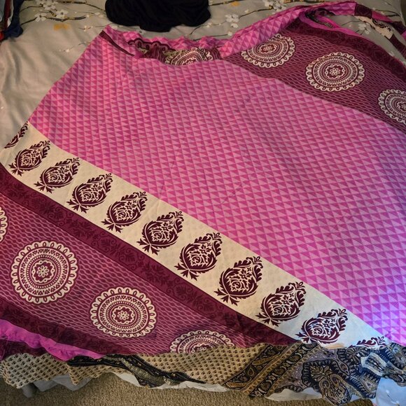 Silk Sari wrap skirt - Picture 1 of 4